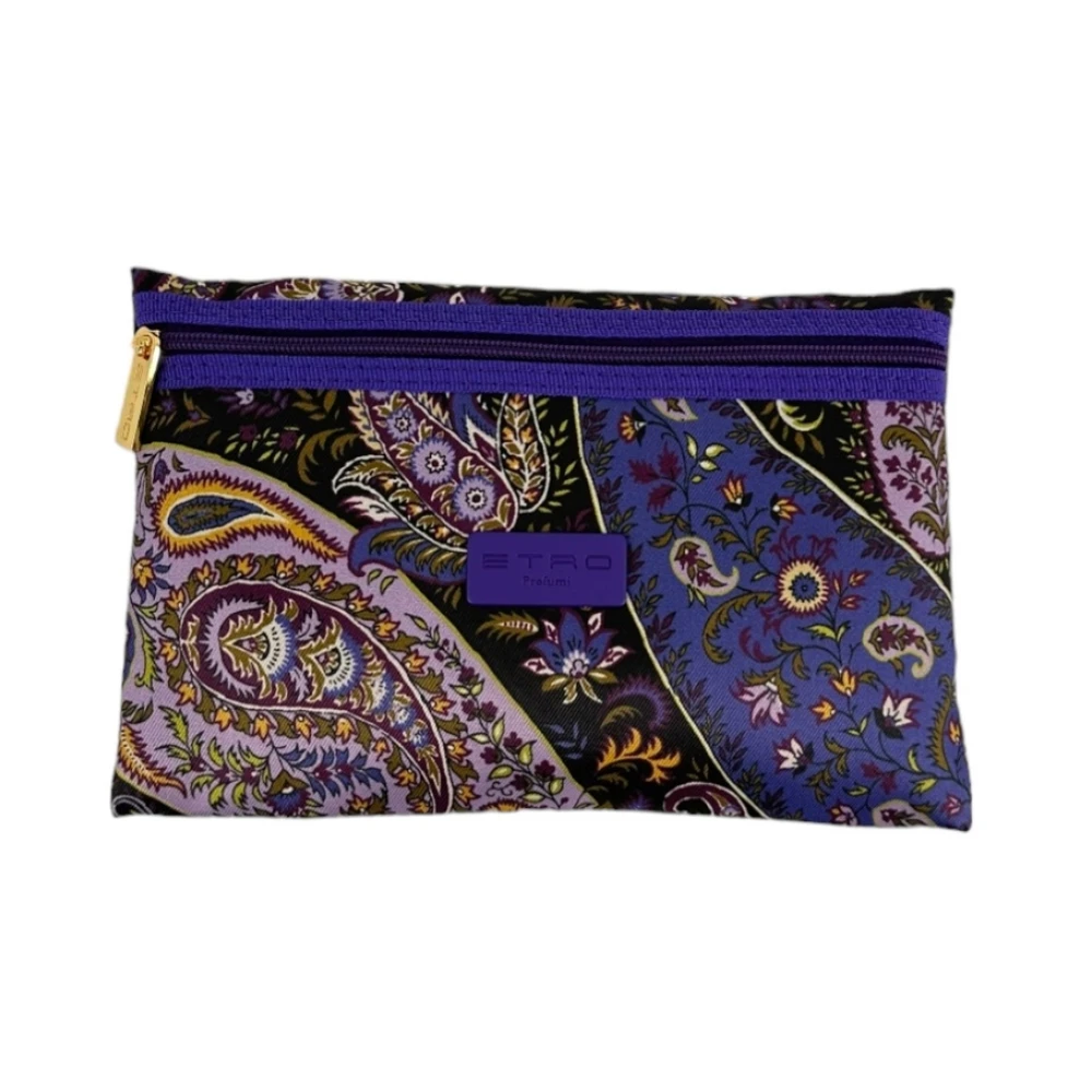 ETRO Paarse Patroon Platte Dames Tas Purple Dames