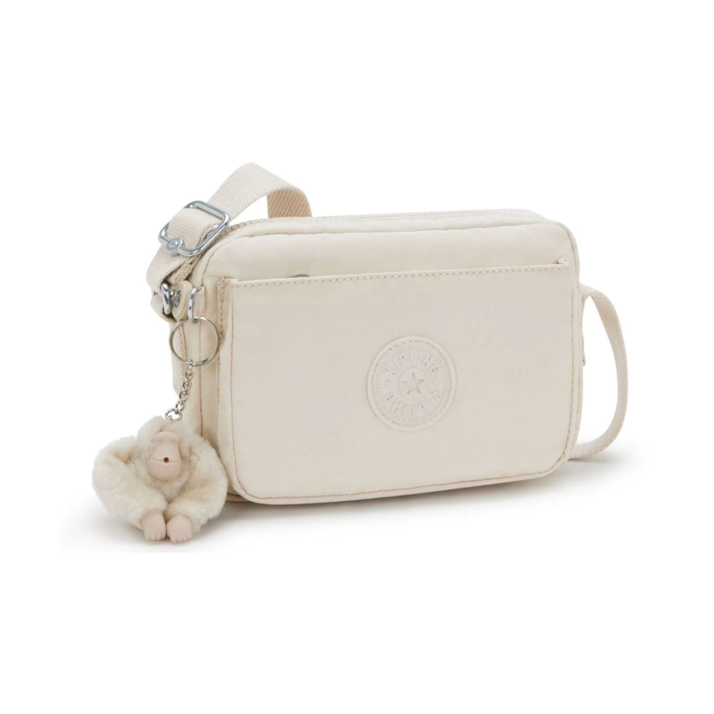 Kipling Verstelbare schoudertas met ritssluiting zakken Beige Unisex