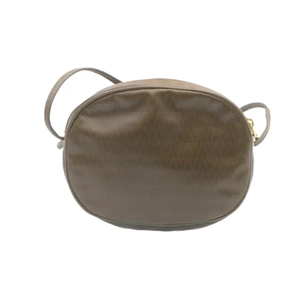 Valentino Vintage Pre-owned Canvas shoulder-bags Brown Dames