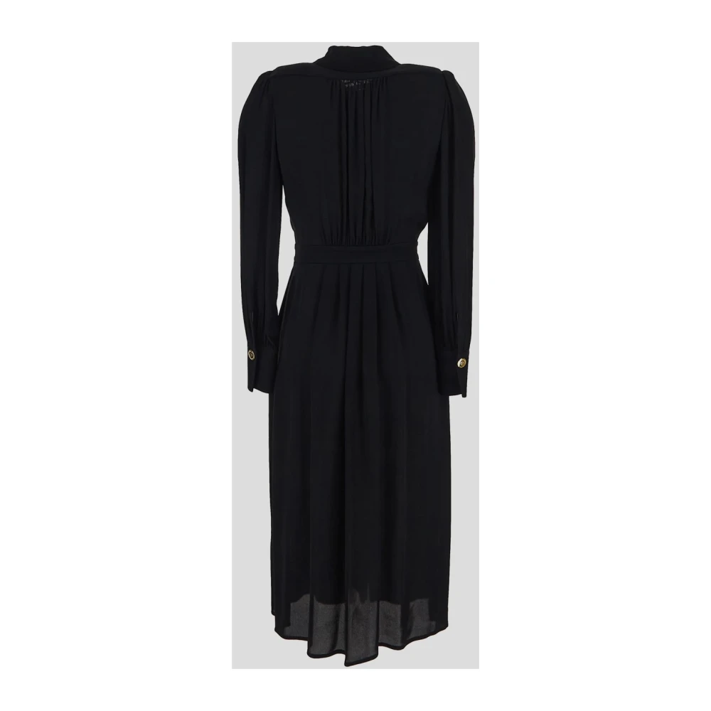 Elisabetta Franchi Elegante Viscose Jurk Black Dames