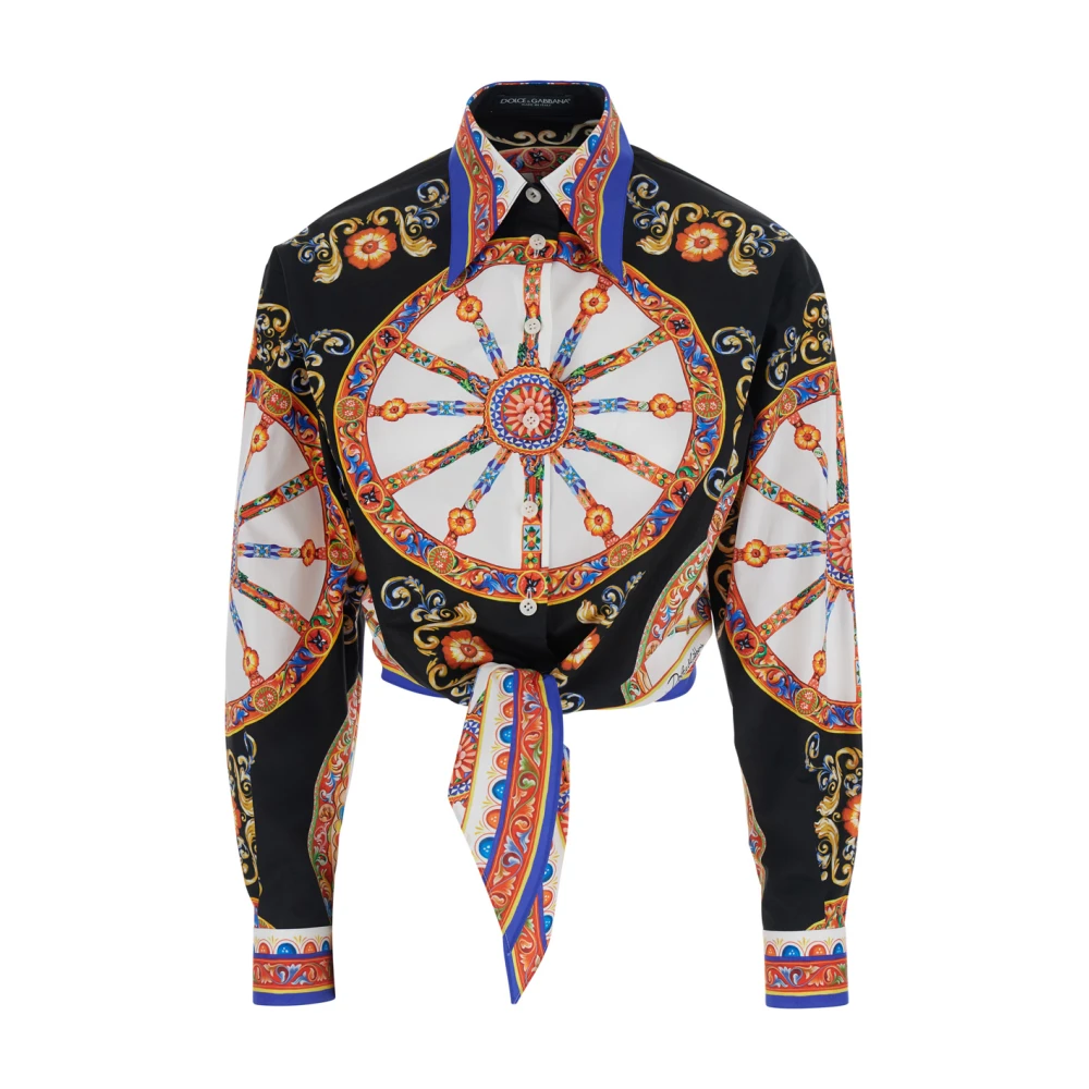 Dolce & Gabbana Carretto Print Shirt - Female - Shirts - Multicolor - Xs - Blouses & Shirts