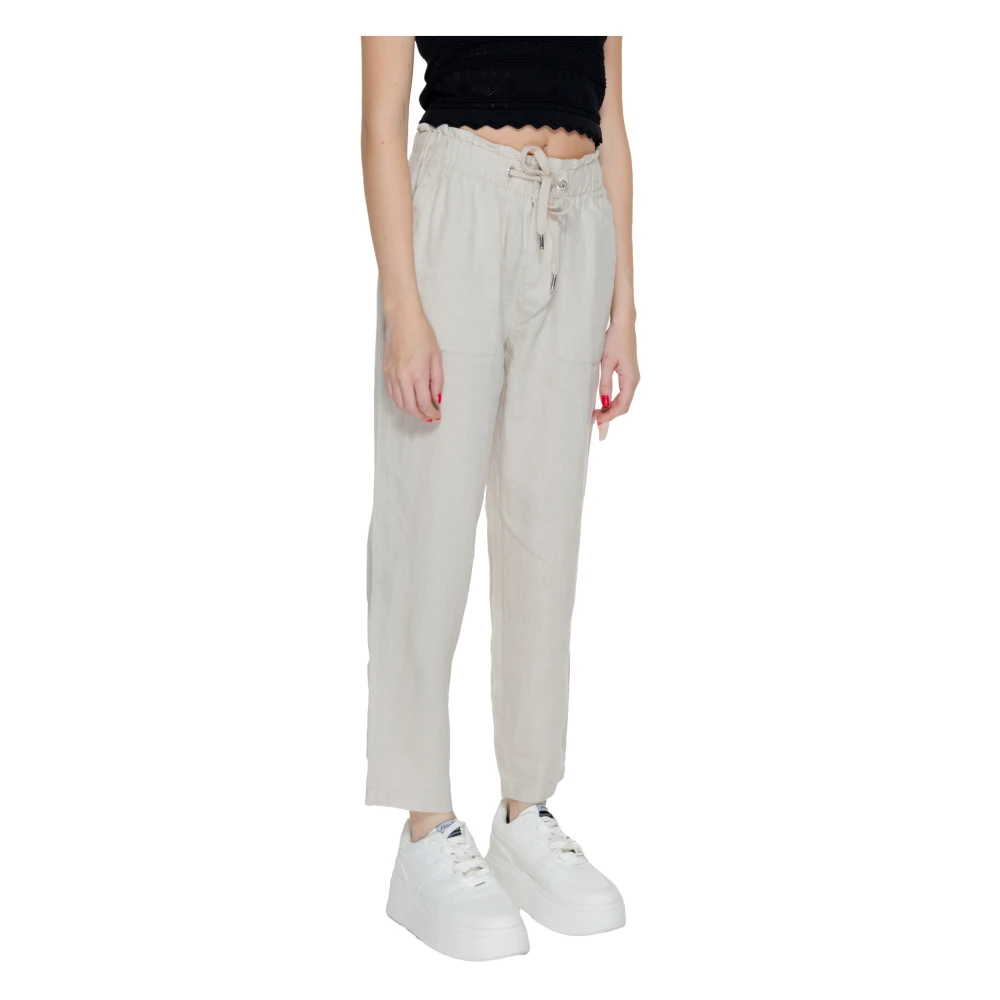 Street One Reguliere Linnen Broek Lente Zomer Collectie Beige Dames