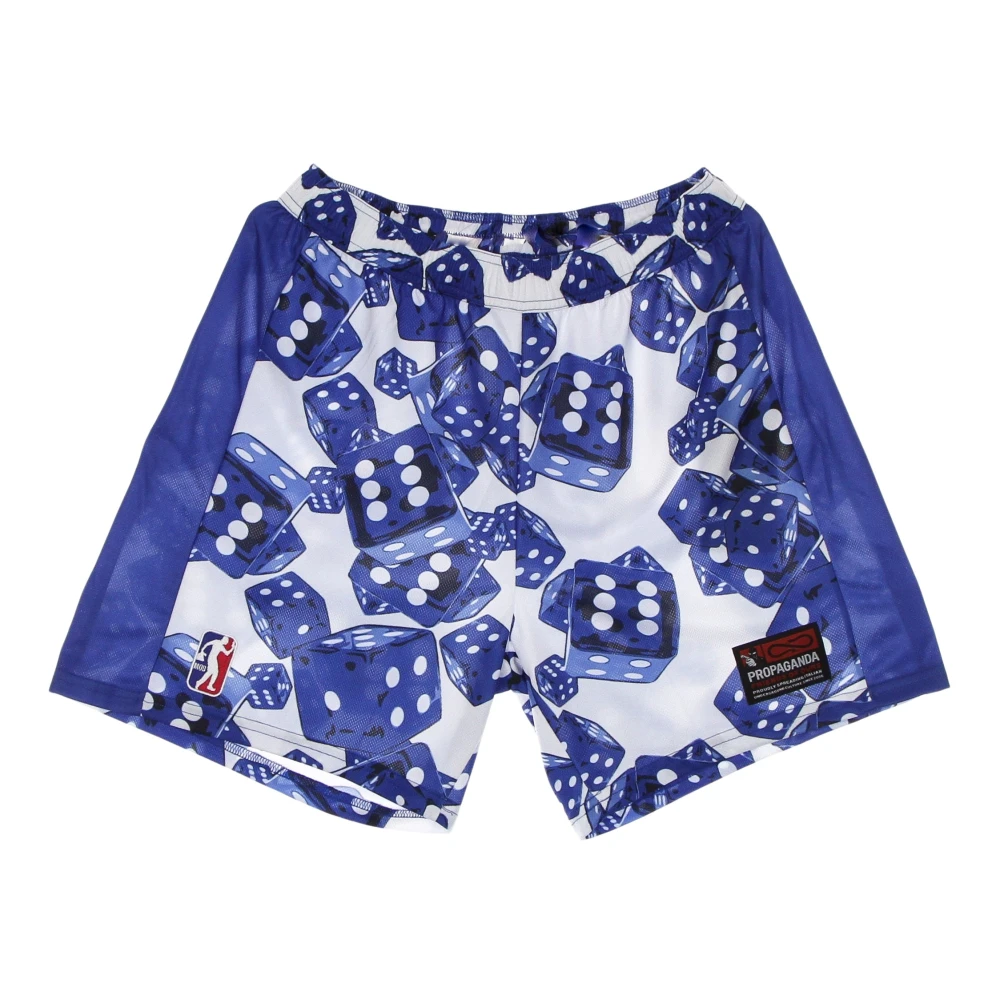 Propaganda Basketbal Stijl Blauw Witte Shorts Multicolor Heren