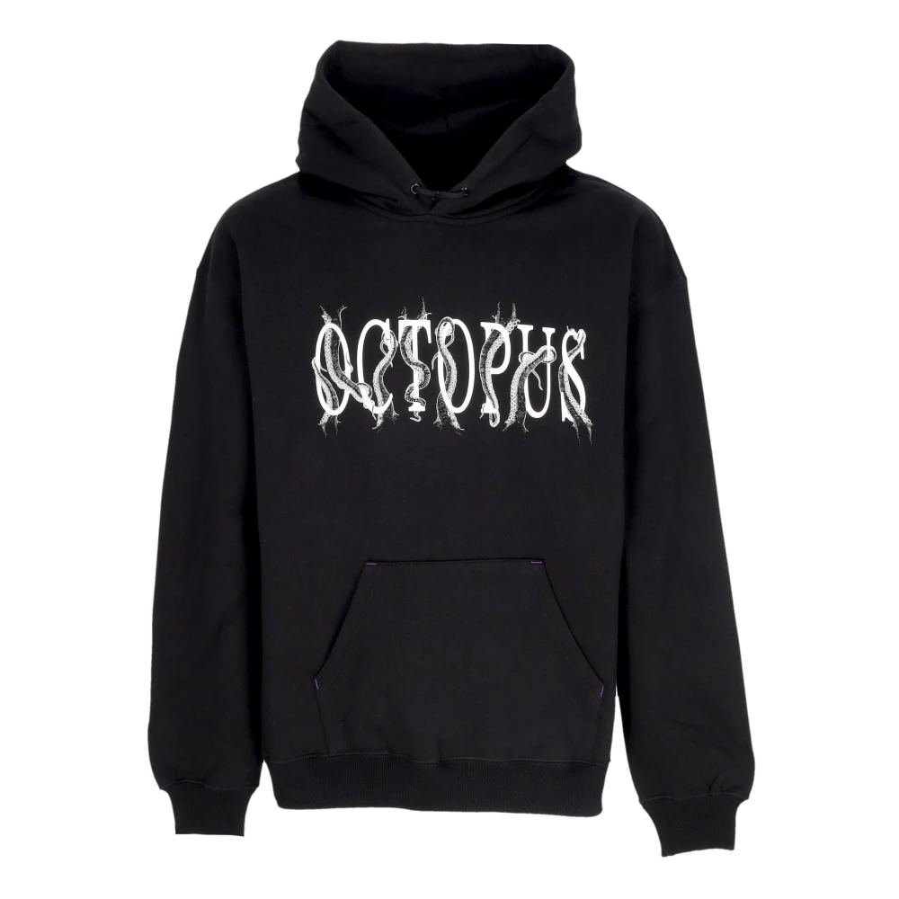 Octopus Men's Black Logo Hoodie Tentacles Style - Hoodies - Xs - Sweatshirts & Hoodies