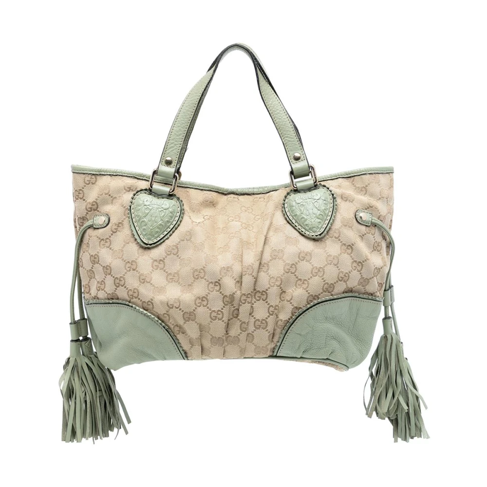 Gucci Vintage Women's Brown Pre-Owned Tote Bag With Tassels