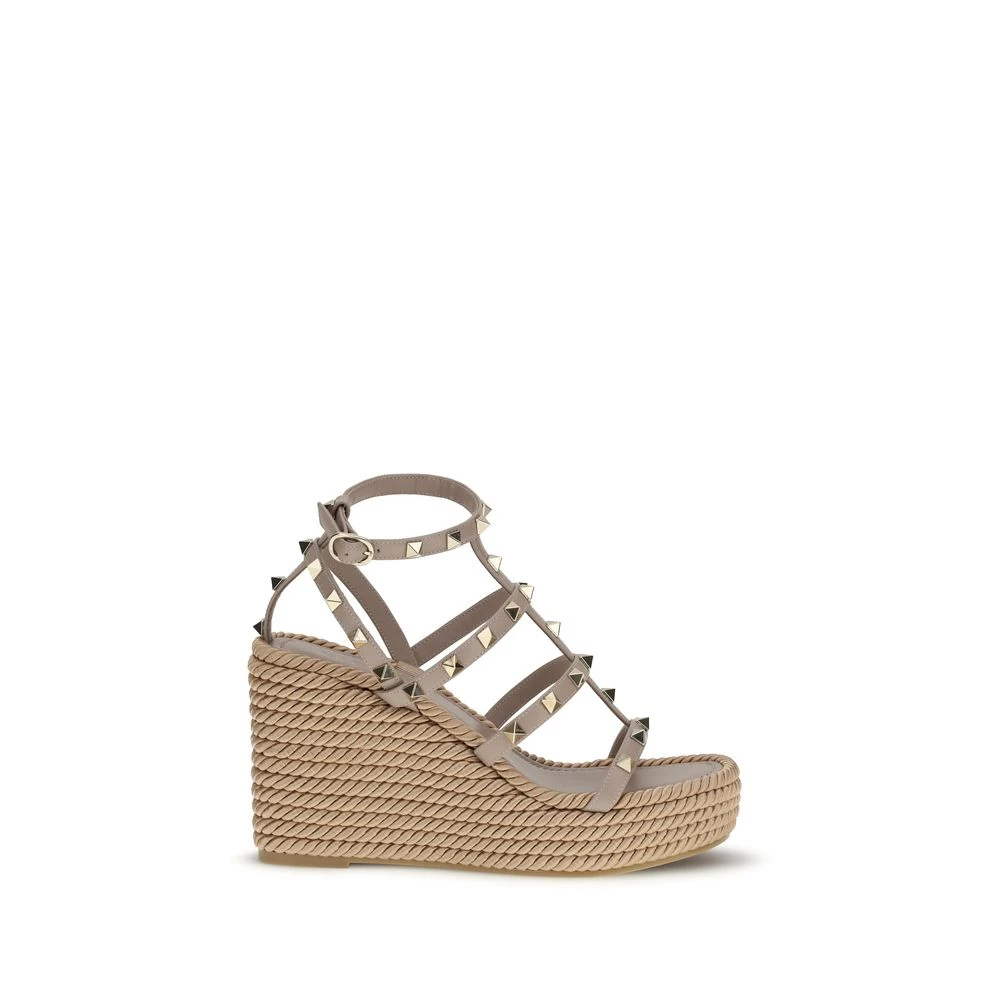 Valentino Garavani Women's Beige Rockstud Torchon 95 Wedges