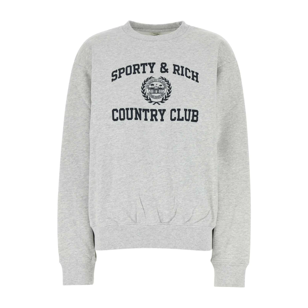 Sporty & Rich Comfortabele Grijze Katoenmix Sweatshirt Gray Dames