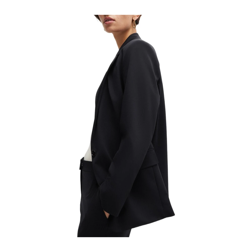 Boss Zwarte Americana Jupa Jas Black Dames