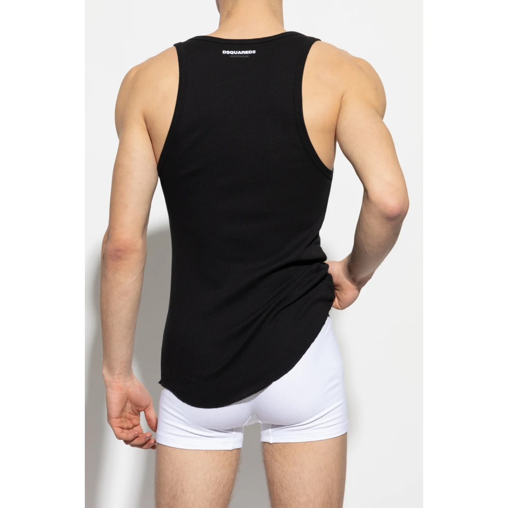 Dsquared2 Twee-pack mouwloze T-shirts Black Heren