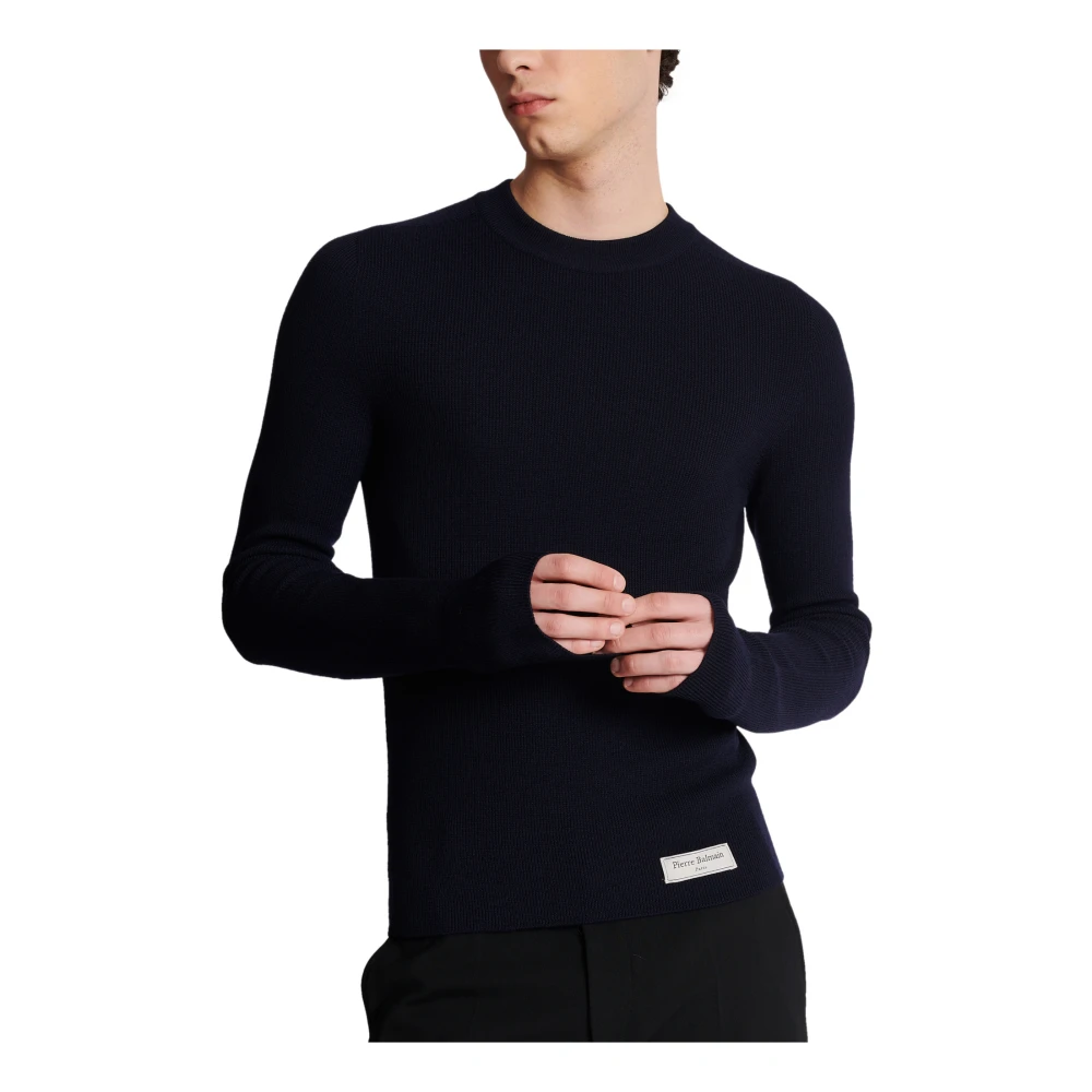 Balmain Gebreide trui Blue Heren
