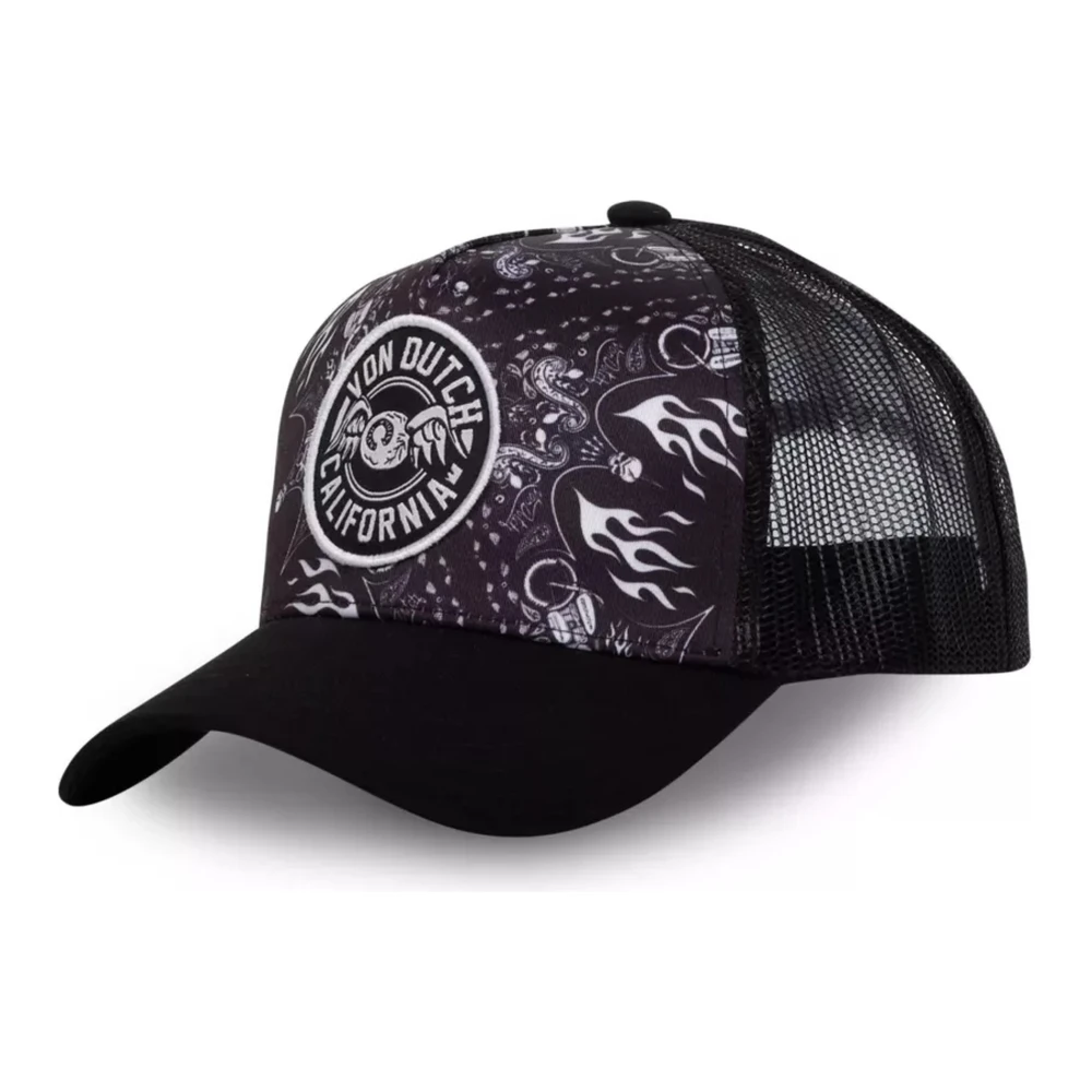 Von Dutch Zwarte trucker pet met stijl CT Multicolor Heren
