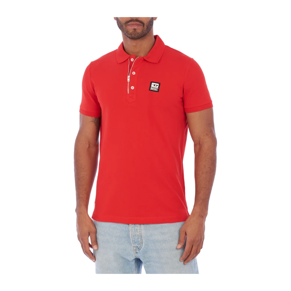 Diesel Men's Red Short Sleeve Polo Shirt - Polo Shirts - 2XL - Tops