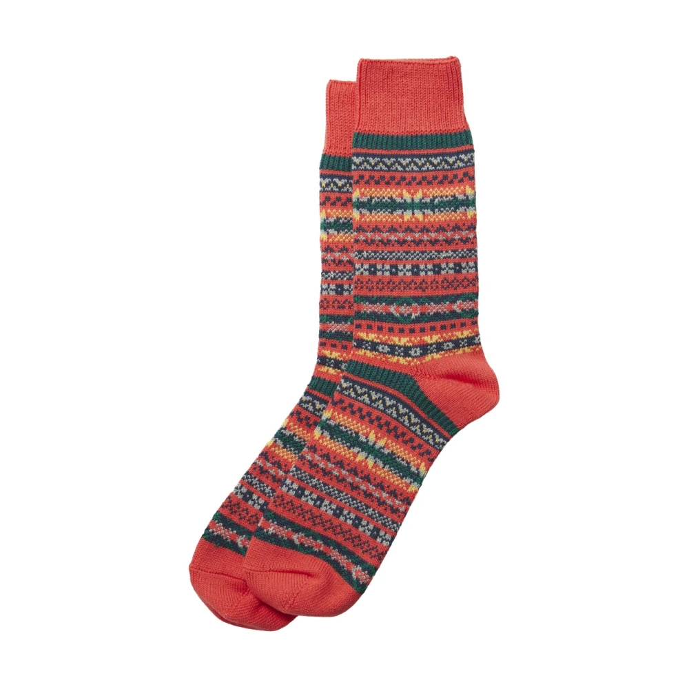 RoToTo Fair Isle Jacquard Crew Socks Multicolor Heren