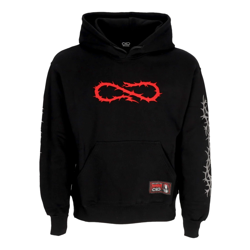 Propaganda Zwarte Crown Hoodie met Logo Borduurwerk Black Heren