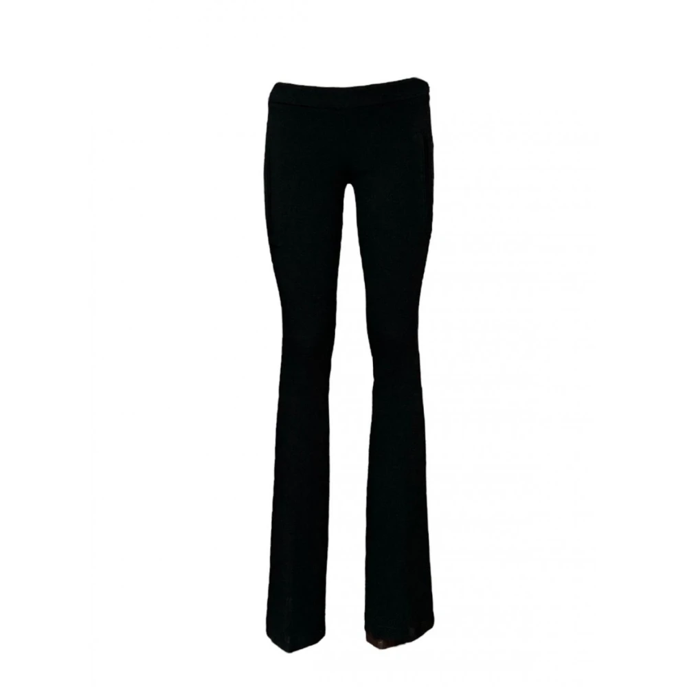 Just Cavalli Polyester Broek Hoge Taille Kegelbeen Black Dames
