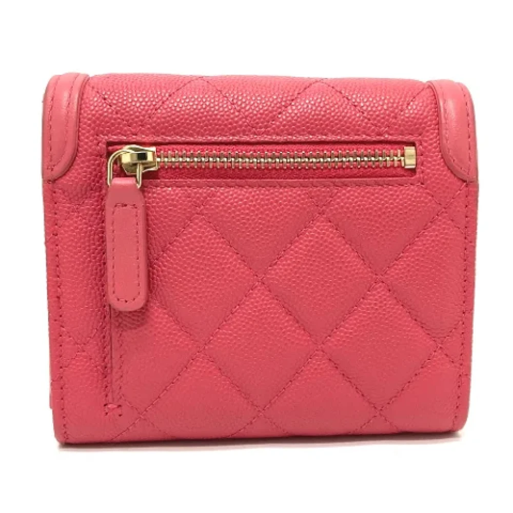 Chanel Vintage Pre-owned Leather wallets Pink Dames