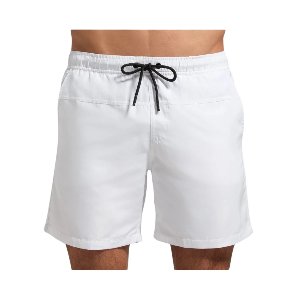 Bikkembergs Witte Logo Zwembroek White Heren