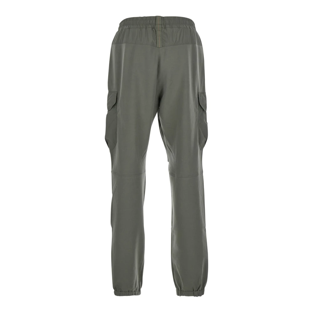 Parajumpers Groene Logo Patch Katoen Stretch Broek Green Heren