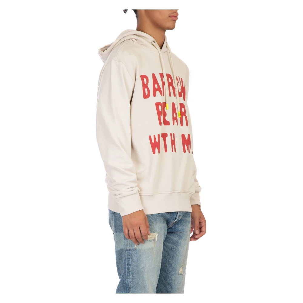Barrow Gezellige Teddy Hoodie in Bw009 White Heren