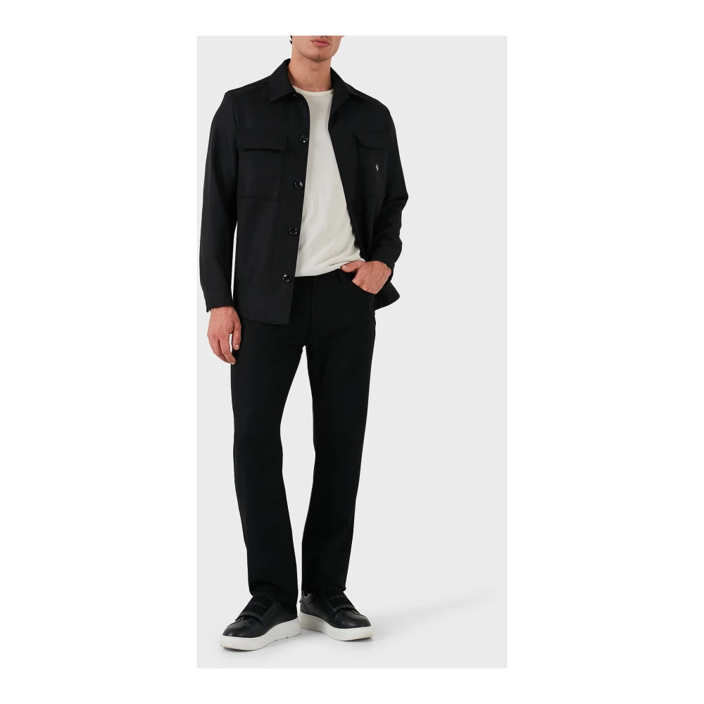 Boss Zwart Logo Jas Carper Black Heren