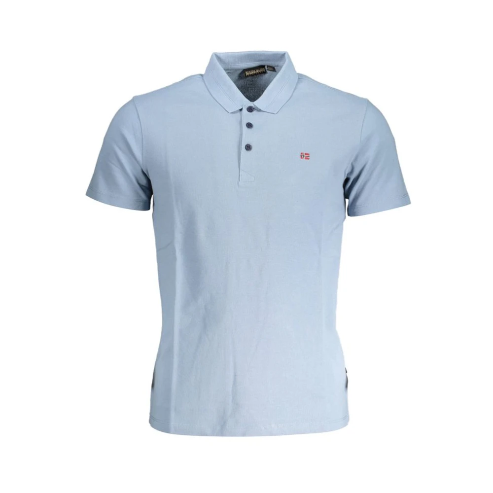 Napapijri Men's Blue Cotton Polo Shirt