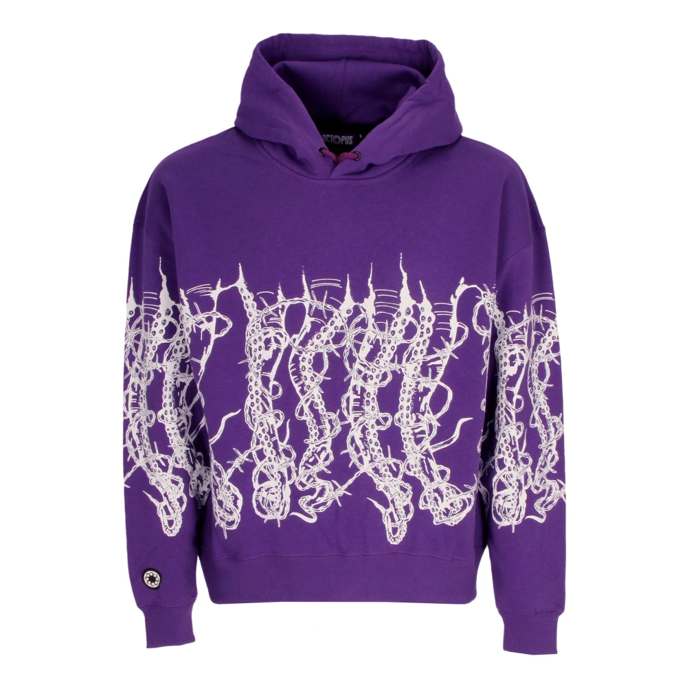 Octopus Barbed Wire Hoodie Paars Purple Heren
