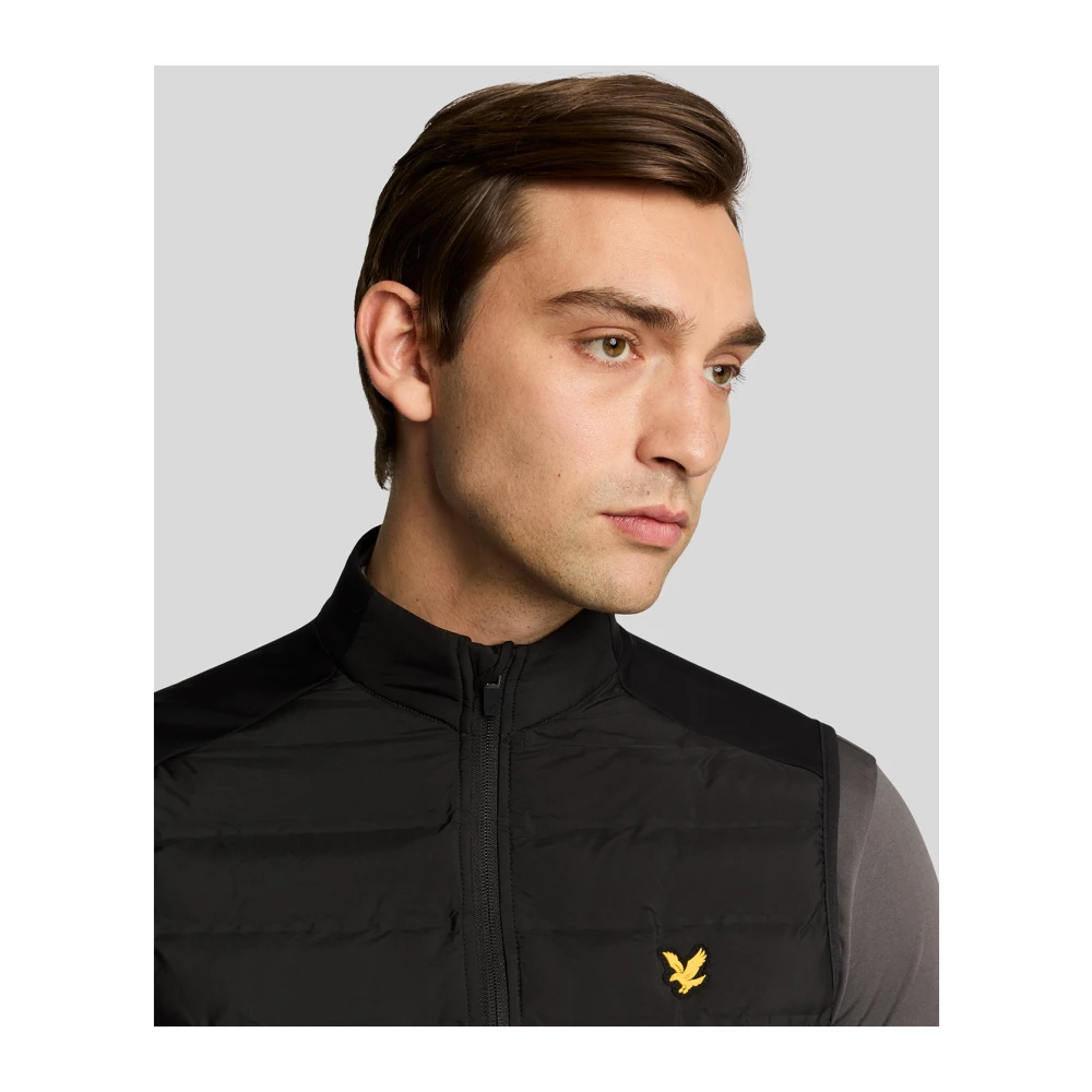 Lyle & Scott Jassen Hybrid Quilted Golf Gilet Black Heren