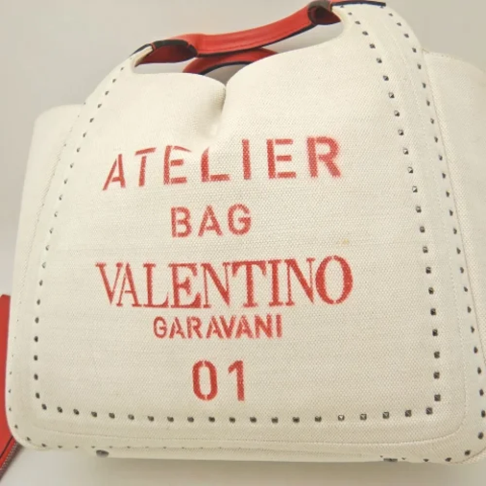 Valentino Vintage Pre-owned Canvas handbags Beige Dames