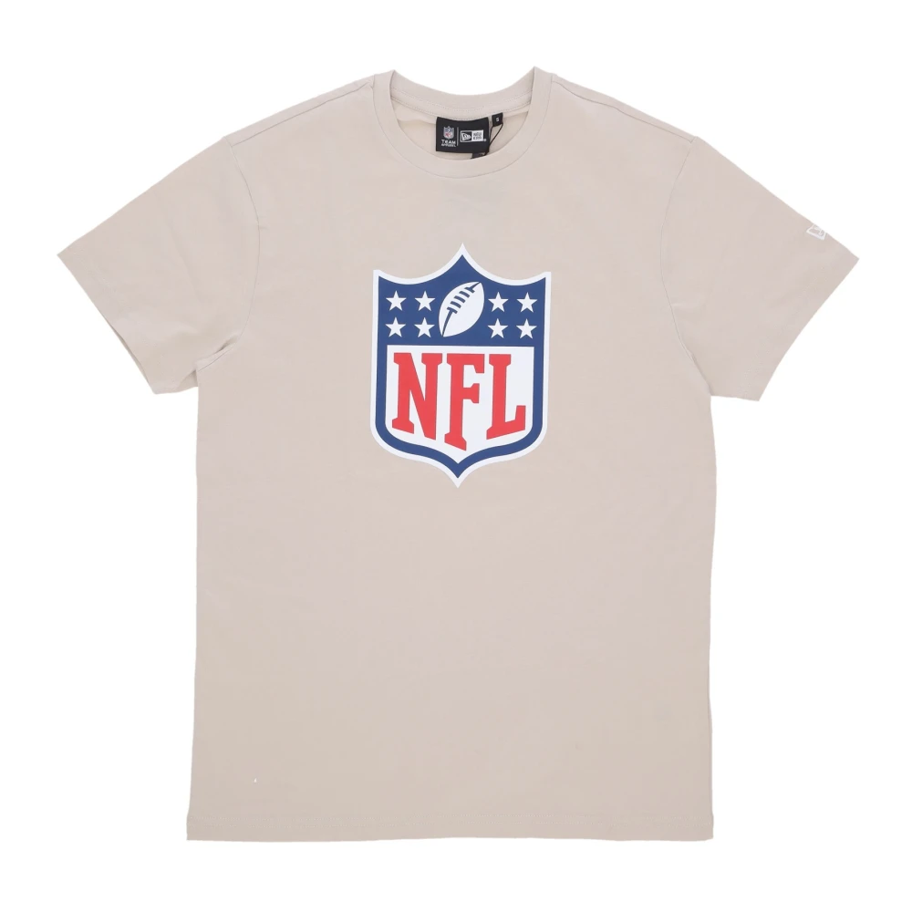 New era NFL Shield Logo T-shirt Beige Heren