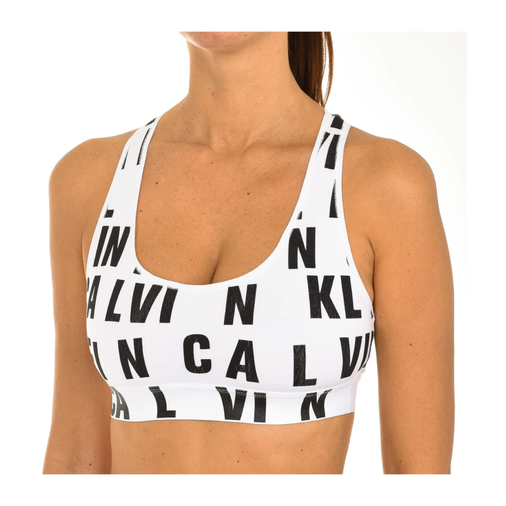 Calvin Klein Women's White Sujetador - Sports Bras - Xs - Sport