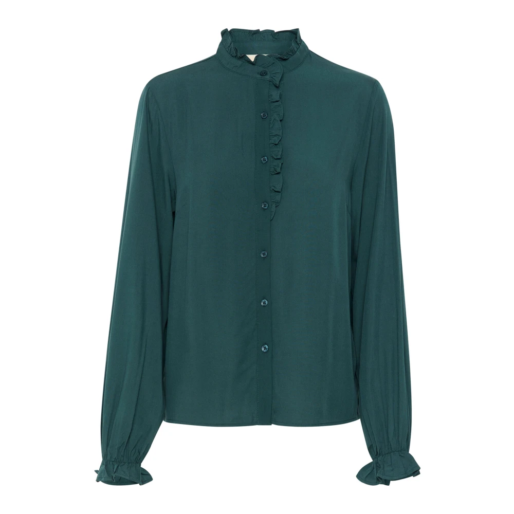 Cream Vrouwelijke Blouse Sea Moss Green Dames