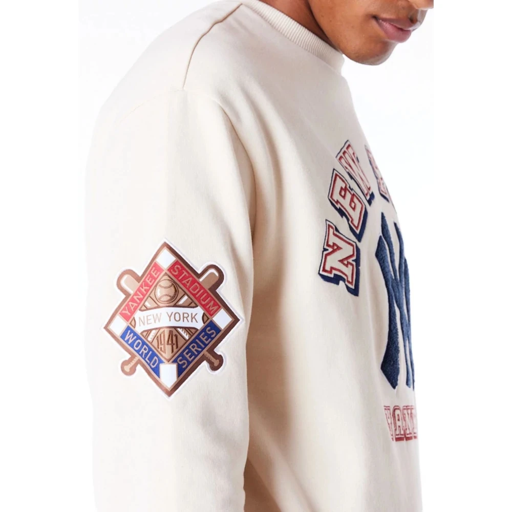 new era Oversize New York Yankees Sweater Beige Heren