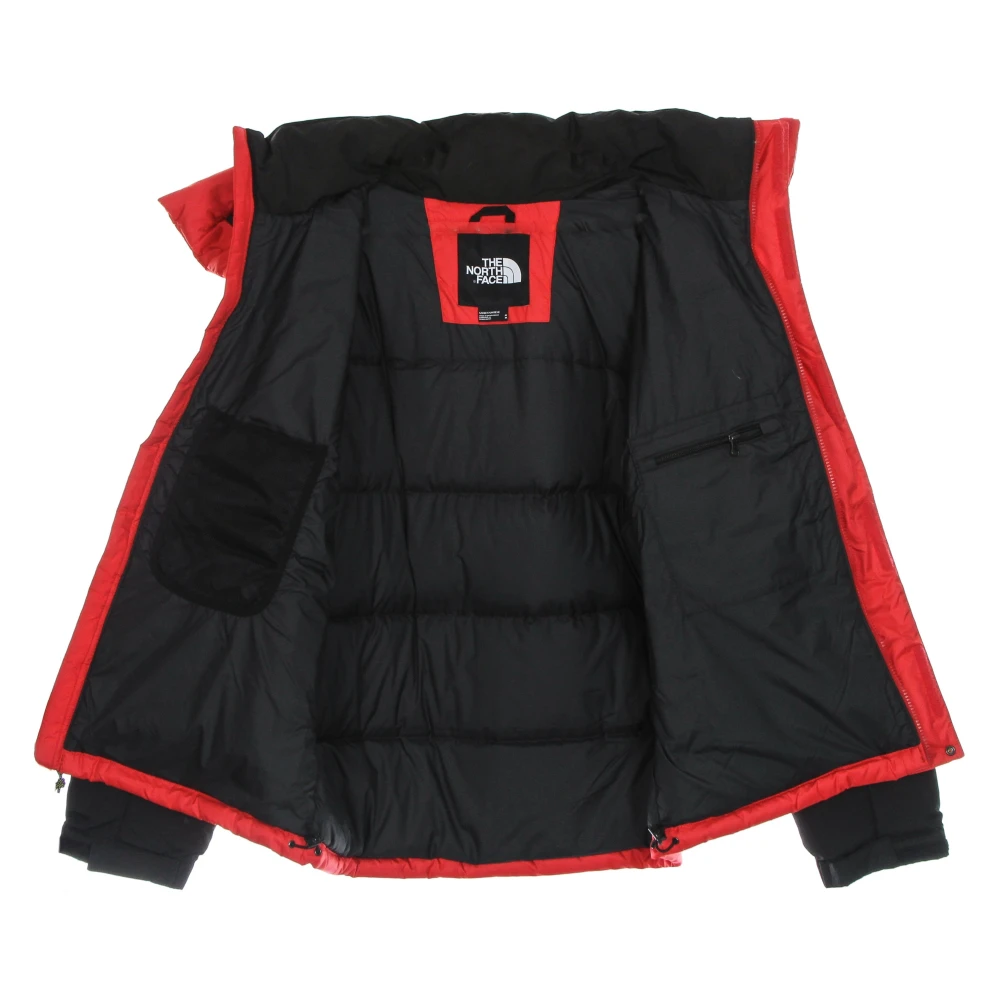 The North Face Rood zwarte donsjas met afneembare capuchon Red Heren