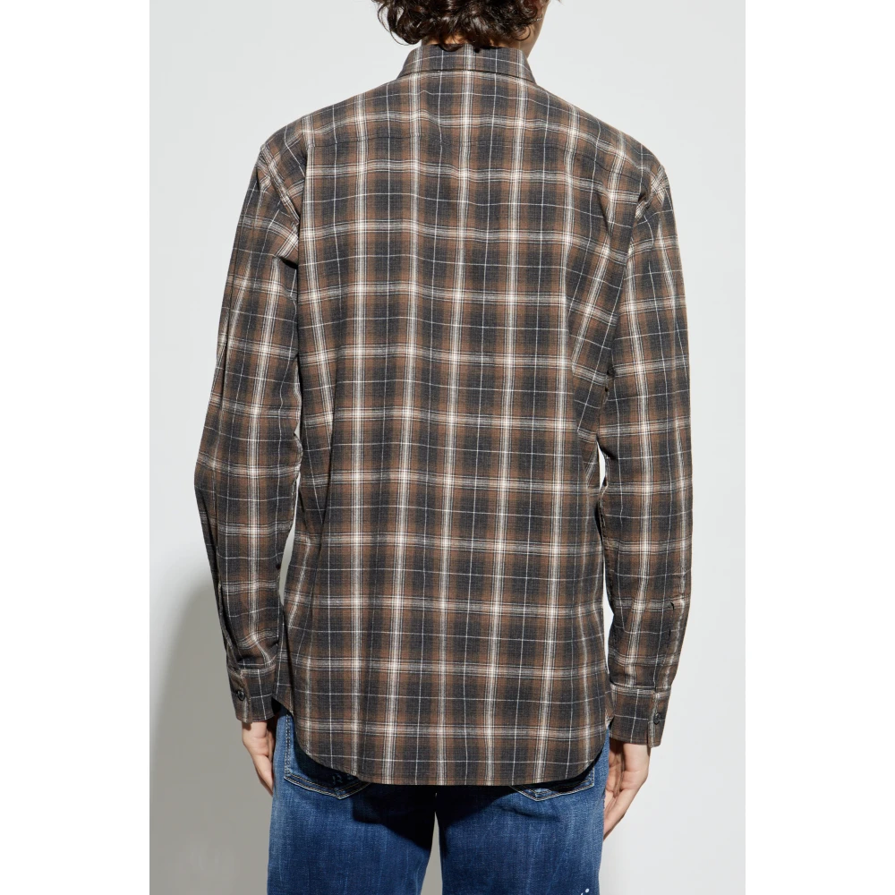 Dsquared2 Geruite overhemd Brown Heren