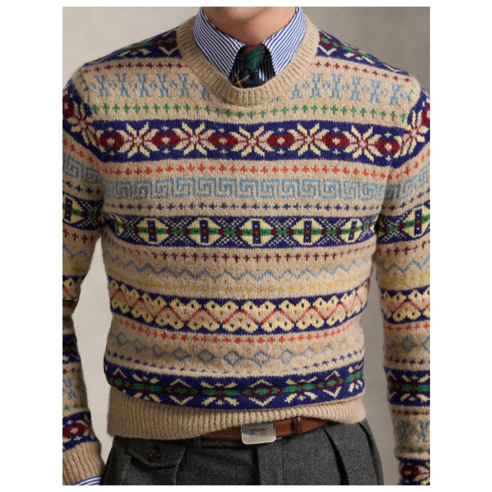 Polo Ralph Lauren Luxe Fair Isle wollen blend trui Multicolor Heren