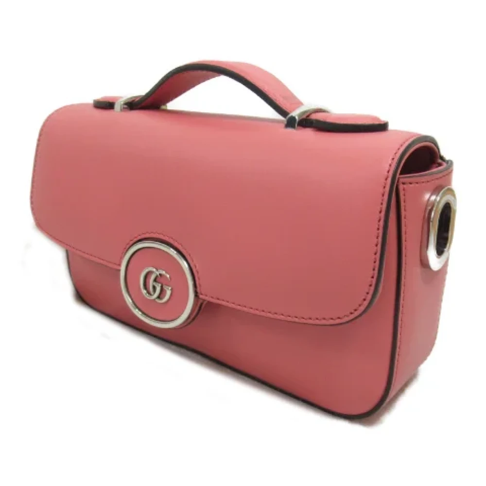 Gucci Vintage Pre-owned Leather crossbody-bags Pink Dames