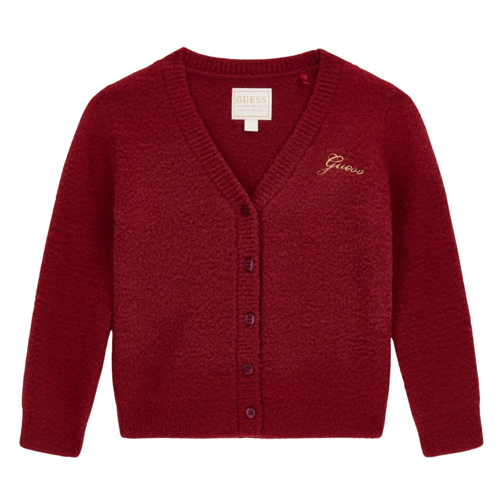 Guess Girls Red Logo Cardigan For - Kids Cardigans - 18 M - Kids