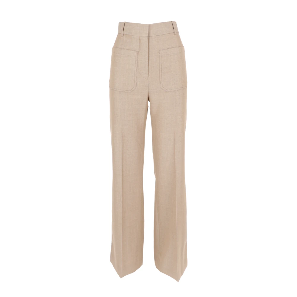 Victoria Beckham Elegante Alina Trouser voor vrouwen Brown Dames