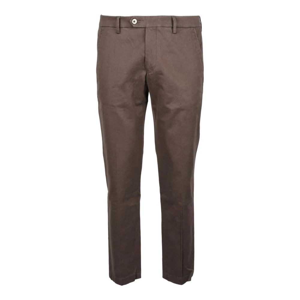Michael Coal Katoen Elastaan Broek Brown Heren