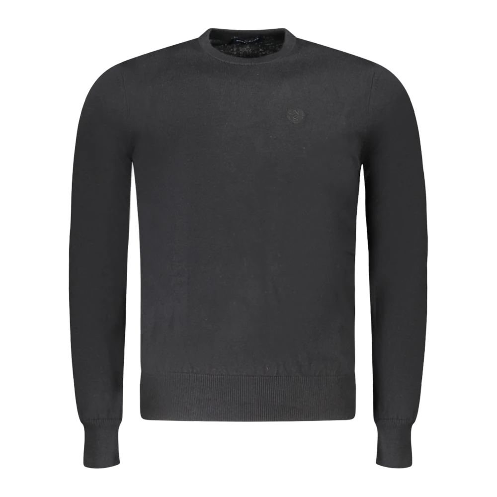 North Sails Men's Black Round-Neck Knitwear, S, Crew-Neck Jumper