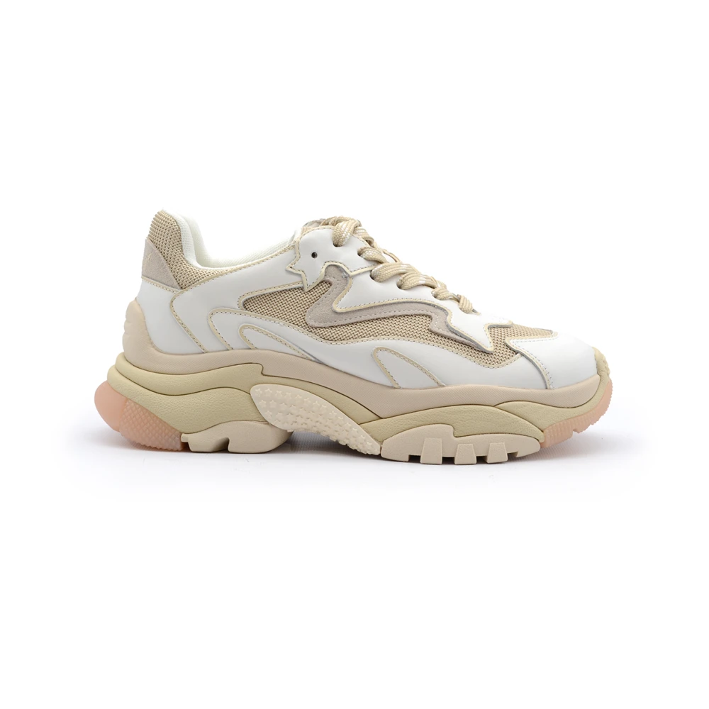 ASH Witte Leren Sneakers Plateauzool Dames Schoenen Veelkleurig Multicolor