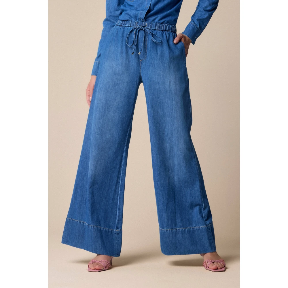 Kocca Stijlvolle Wide Jeans voor Vrouwen Blue Dames