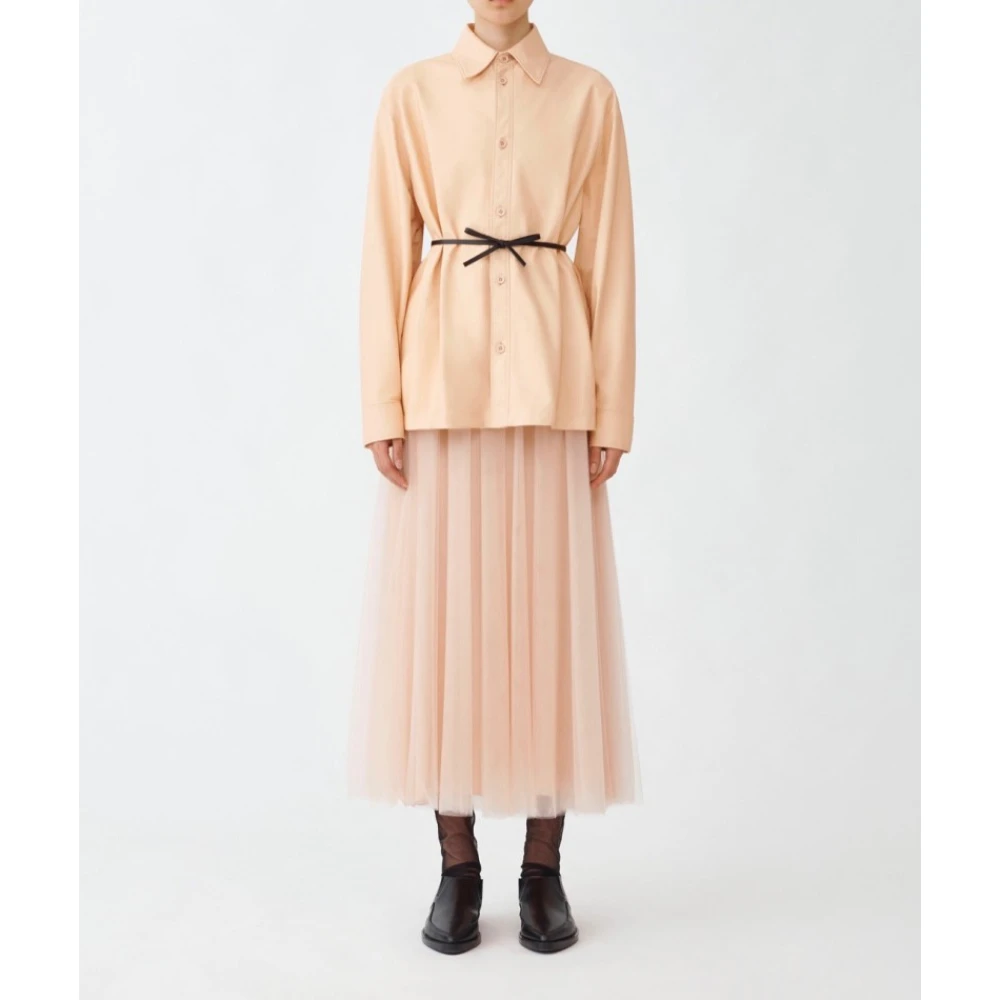 Fabiana Filippi Midi tule rok met elastische taille Pink Dames