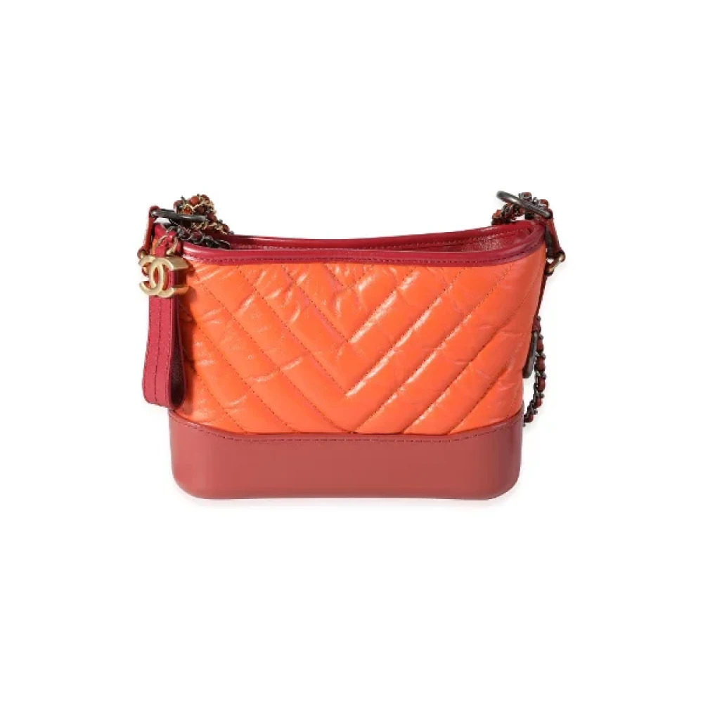 Chanel Vintage Pre-owned Leather crossbody-bags Orange Dames
