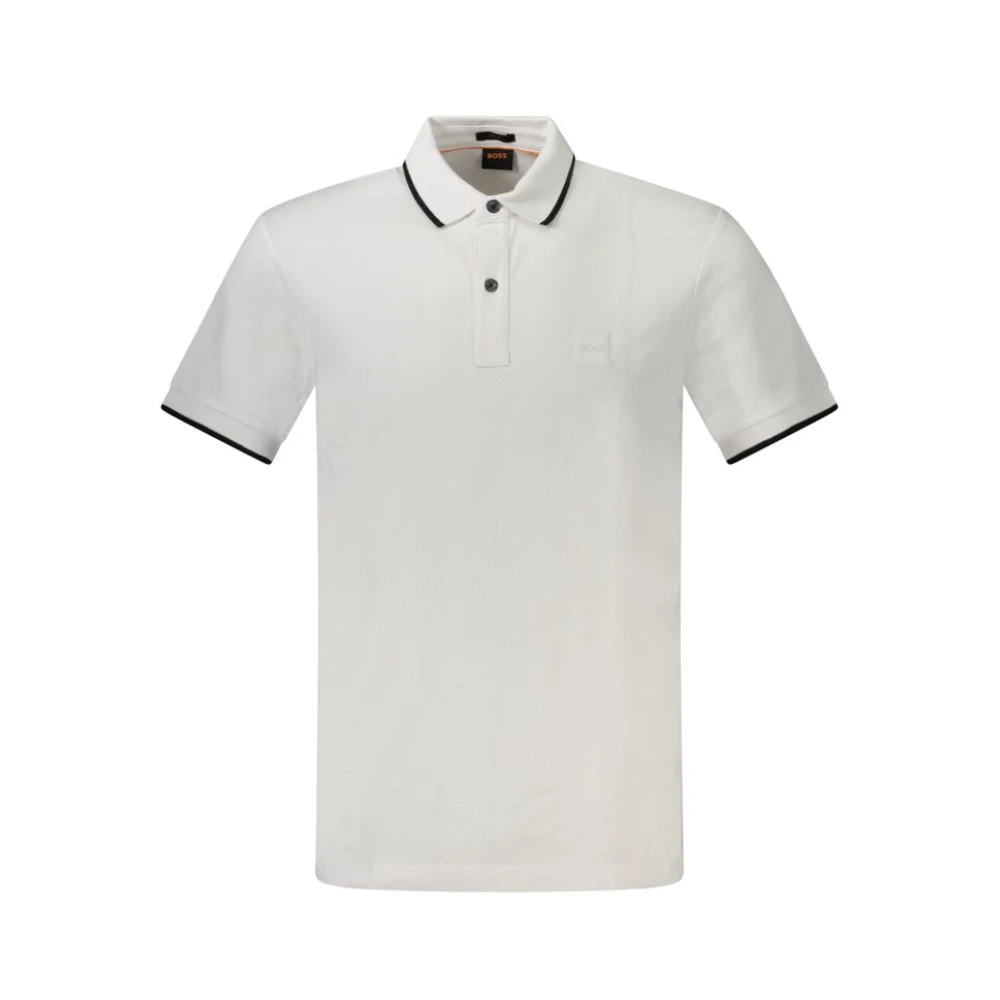 Hugo Boss Wit Katoenen Poloshirt White Heren