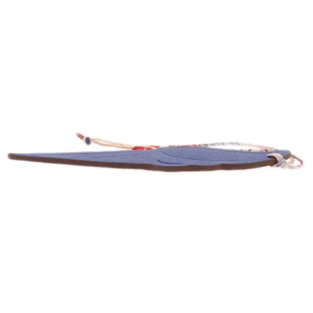 Hermès Vintage Pre-owned Leather key-holders Blue Dames