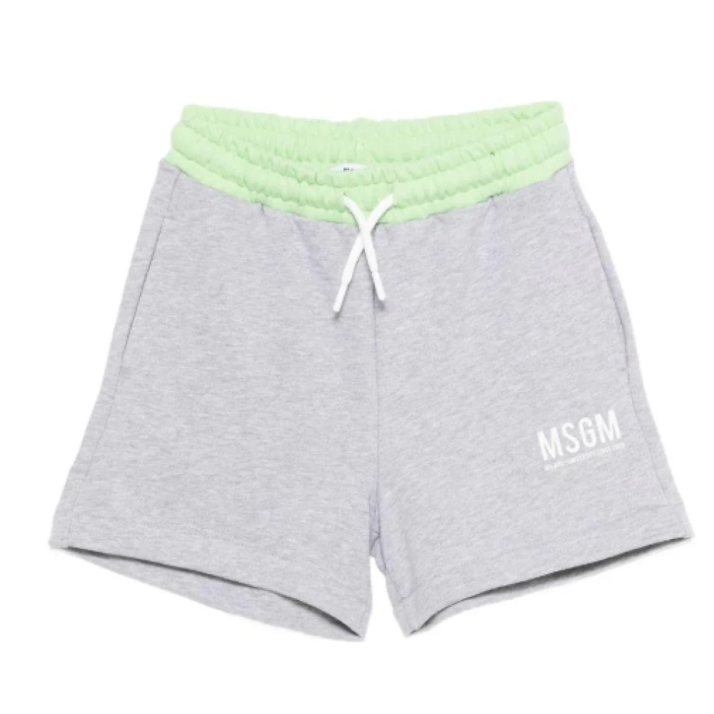 Msgm Gray Shorts, Male, 12 Y, Shorts