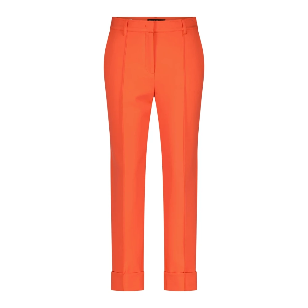 Marc Cain High-Waist Byxor med Raka Ben Orange, Dam