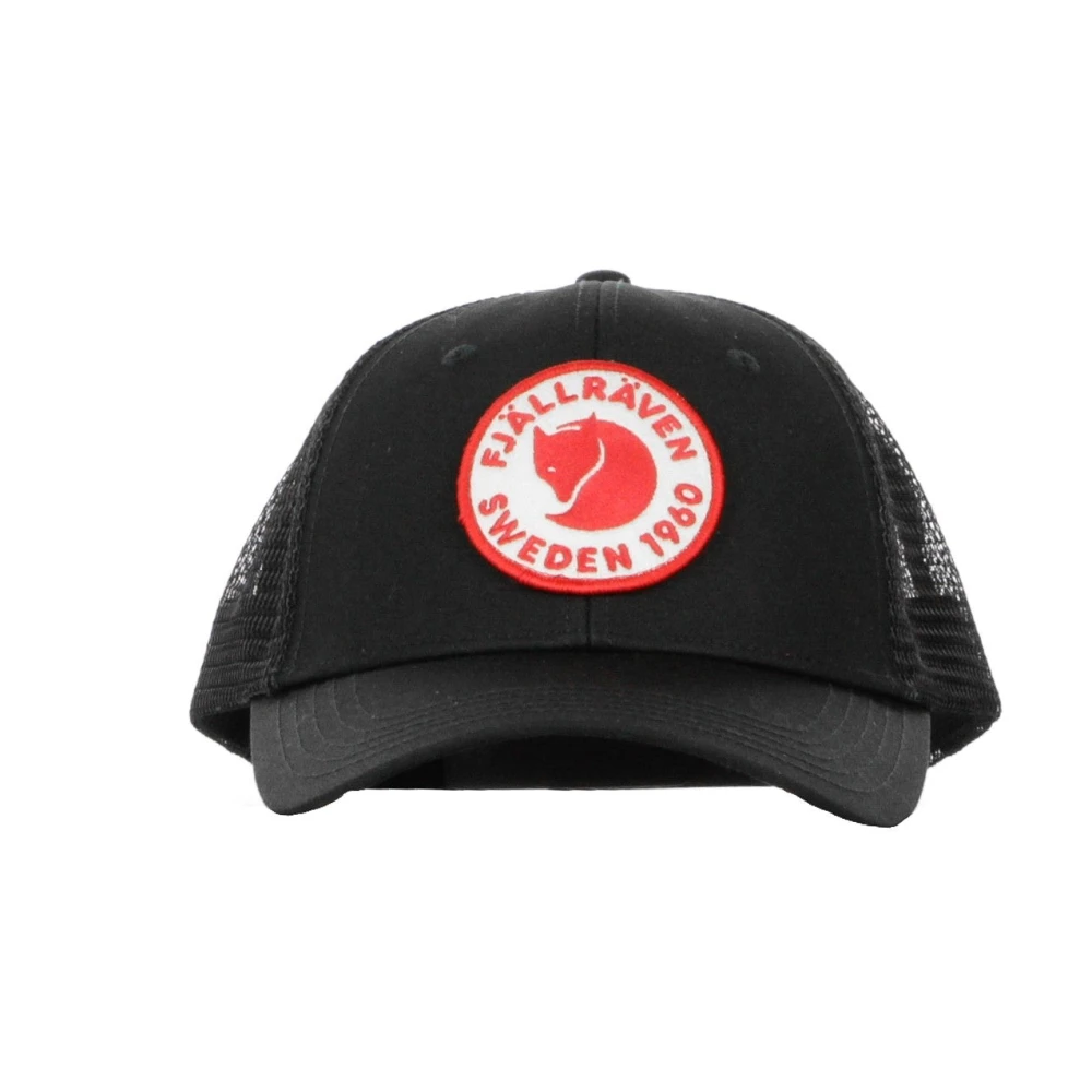 Fjällräven Gebogen klep pet met zwart logo Black Heren