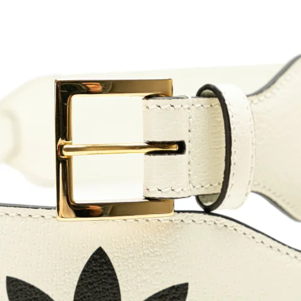 Gucci Vintage Pre-owned Leather belts White Dames